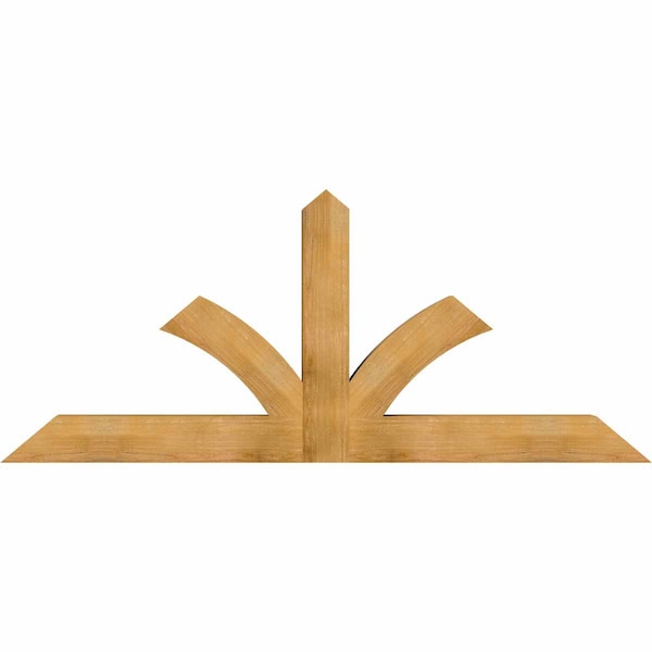 Ekena Millwork Richland Rough Sawn Timber Gable Bracket, Western Red Cedar, 84"W x 35"H x 6"D x 6"F, 10/12 Pitch GBW084X35X0606RIC00RWR - main